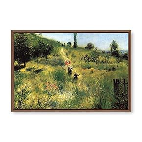 Framed Canvas Wall Art for Living Room, Bedroom La Grenouillere by Pierre-Auguste Renoir Canvas Prints for Modern Home Decoration Ready to Hang - 16"x24" inches