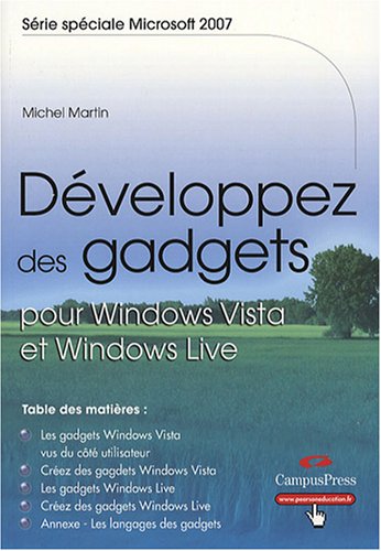 Développez des gadgets pour Windows Vista et Windows Live