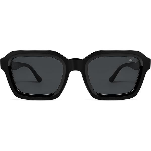 SOJOS Trendy Square Polarized Sunglasses for Men Women, 70s  display picture 3