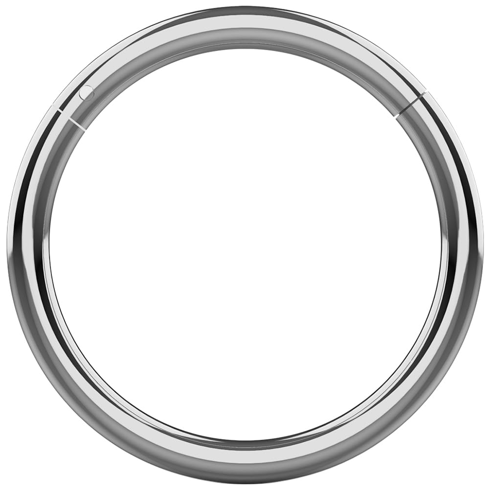 AZARIO LONDON 20 Gauge (0.8mm) - 6mm Diameter 316L Surgical Steel Hinged Segment Ring- Septum Clicker- Ear Cartilage Hoop- Huggie Earring- Tiny Nose Hoop - Lip Ring Body Jewellery