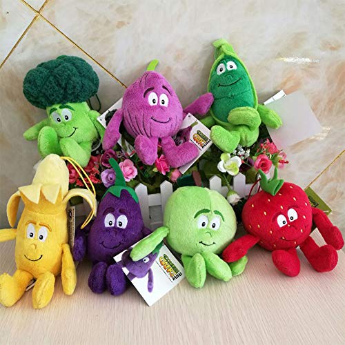 ETbotu 1pcs Fruit and Veg Garlic Strawberry Mushroom Soft Plush Toys (White Cauliflower)