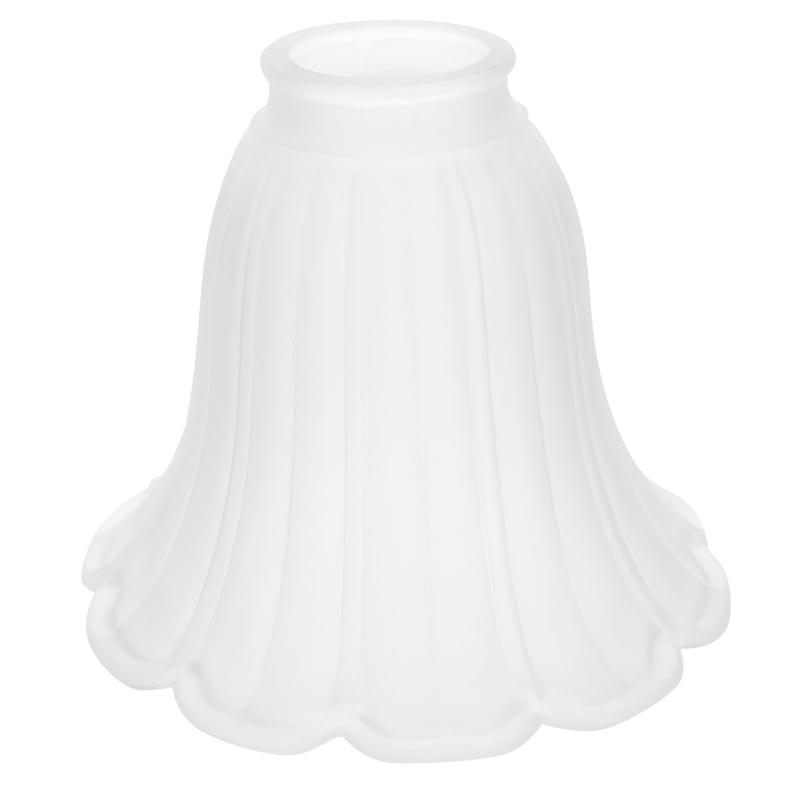 Uonlytech Glass Lampshade Replacement Flower Shape Chandelier Shade Frosted Table Lamp Cover Indoor Lighting Decor 5.71X5.51X4.92In