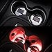 LED Cup Holder Lights, Pack of 2 Solar-Powered LED Light Cover Cup Holder Bottom Pad Cover Light Car Interior Decoration 2.83-Inch Universal Design for Car Cup Holder (Red)