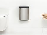 Brabantia Bo Waste Bin 4L Small Wall Mountable Soft Closing Lid Matt Steel view 9