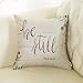 Fjfz Be Still Greenery Floral Retro Country Style Farmhouse Décor Spring Summer Decoration Gift Cotton Linen Home Decorative Throw Pillow Case Cushion Cover with Words for Sofa Couch, 18