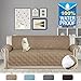 H.VERSAILTEX 100% Waterproof Sofa Slipcover Washable Sofa Cover Non-Slip Couch Cover for 3 Cushion Cover Furniture Protector for Pets Couch Slipcovers with Puppy Paw Silicone Backing (XL Sofa, Taupe)