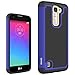 LG K7 Case, LG Tribute 5 Case, LG Treasure Cover Accessories - OEAGO Shock-Absorption Dual Layer Defender Protective Case Cover For LG K7 / LG Tribute 5 / LG Treasure - Blue
