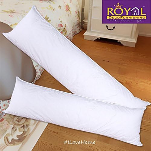 AONELAS Exclusive, Branded & First TIME ON Amazon! 6 ft Long Body Rectangular Pillow Insert/Fillers (20"x 72" inches i.e 50x180 Cms) (Vacuum Packed) 1 Piece - Premium Quality by Royal DecoFurnishing