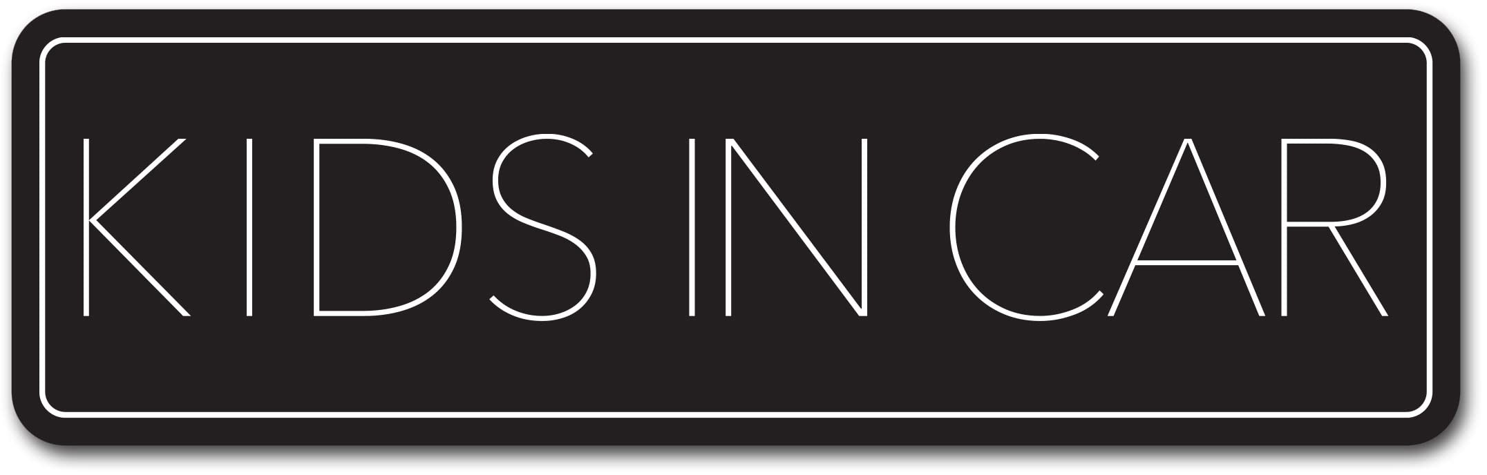 キッズインカー マグネット【 横長シンプルデザイン 】Kids in car 子供が乗っています Kids On Board ステッカー サイン シンプル ブラック (マグネット)商品画像