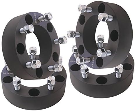 4pcs 2" Toyota 5x150 to 5x150 Wheel Spacers Adapters for 5 Lug 2007-2016 Tundra Studs 14x1.5 Hub Bore 110mm Aerospace Aluminum 6061 T6 Black