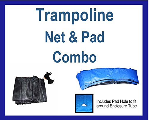 Net and Pad Combo For 14 Ft Frame with 4 Pole Top Ring Enclosure-YJNYJP-TRJP-14-4