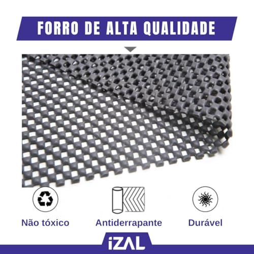 Forro PVC Multiuso Antiderrapante Recortável Com 4,6 Metros | Ideal Para Gavetas, Protetor de Prateleiras e Armários | Material Lavável, Resistente e Ajustável