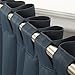 Best Home Fashion Basic Thermal Insulated Blackout Curtains - Back Tab/Rod Pocket - Navy - 52