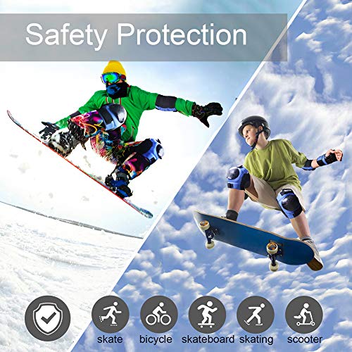 GROTTICO Adult-Youth-Kids Knee-Elbow-Pads Wrist-Guards - Skateboard Roller Inline Ice Skate BMX Bike Scooter Protective Gear Set