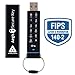 Apricorn Aegis Secure Key FIPS Validated 8 GB USB 2.0 256-bit AES-CBC Encrypted Flash Drive ASK-256-8GB (Black)