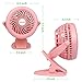 OPOLAR Rechargeable Clip and Desk Fan, Upgraded LG 2200mAh Battery, USB or Battery Powered, 3 Speeds, Free Adjustable Head, Small Personal 5.5 Inch Frame Black Fan for Baby Stroller(Pink)