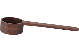 RASTKY Walnut Coffee Bean Measuring Spoon Durable Safe Kitchen Accessories for Home Restaurant 6.6x1.9x0.9in for Milk Powder 