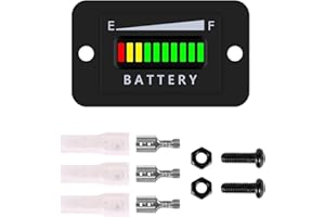 JIALANRW 36V Battery Fuel Gauge Indicator,for Golf Cart,Fork Lifts,Club Car,Floor Care Equipment LED 36V Battery Indicator Meter Gauge