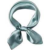 cxzymcln 21"x21" Solid Color Mulberry Silk Scarf Silk Hair Wrap Head Scarf Lightweight Square Neckerchief