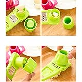 Longay Multifunction Stainless Steel Pressing Garlic Slicer Cutter Shredder Kitchen Tool (Green)
