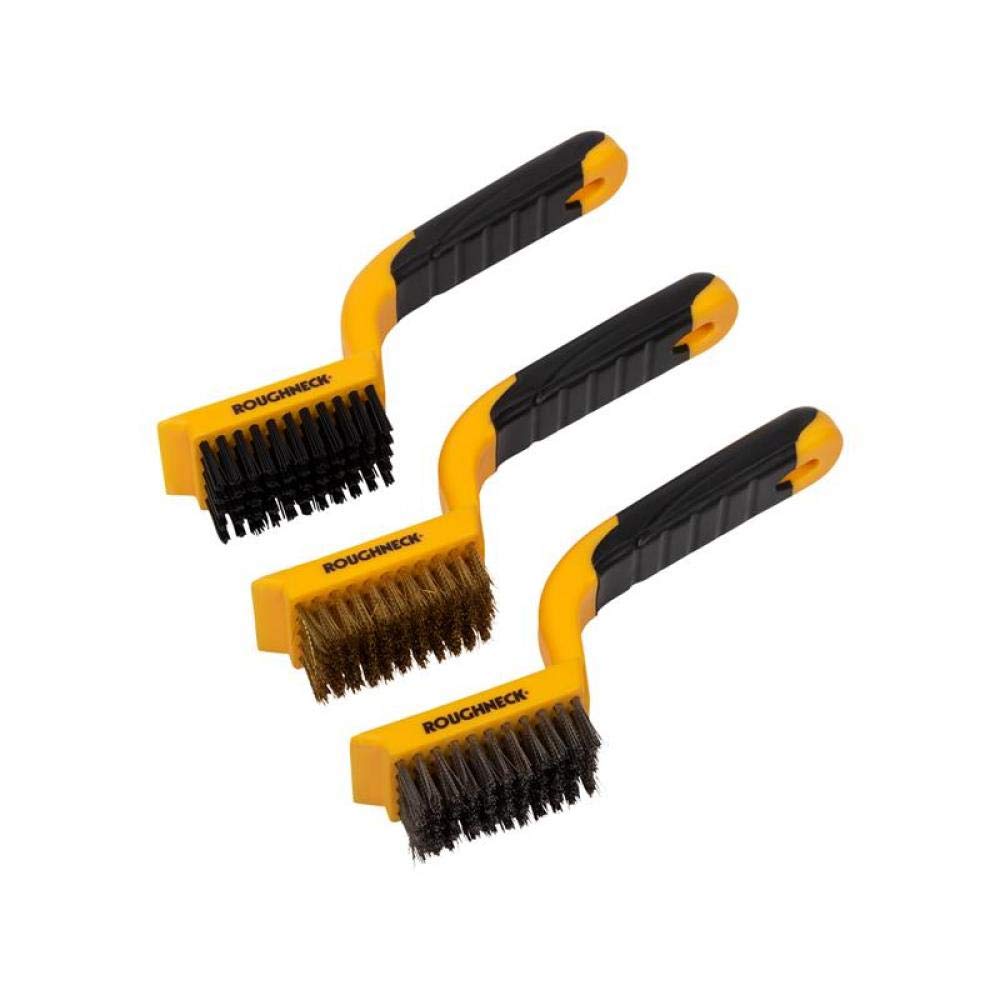 Roughneck ROU52012 Wide Wire Brush Set (3-Piece), Multi color