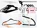 World Pride Thin Non-Slip Velvet Clothes Hanger, Pack of 100, Black