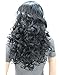 Kalyss 3/4 Half Wig With Black Headband Women's Black Color Long Curly Wavy Synthetic Wig for Women