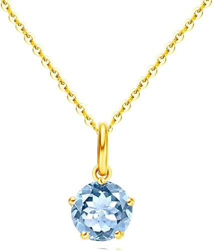 Amazon Fancime K18ゴールド 天然アクアマリン 3月誕生石 ネックレス レディース 18金 ギフトラッピング済 誕生日 記念日 プレゼント ギフト 3月 アクアマリン ジュエリー 通販