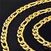 U7 Men Chunky Necklace Cool Punk Jewelry 18K Stamp Stainless Gold Plated 9MM Wide Figaro Chain 22 Inch