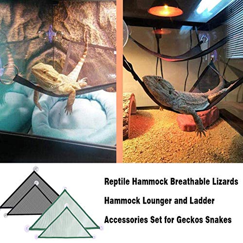 rnairni 4 Pack Bearded Dragon Lizard Hammock, Reptile Hammock Lounger