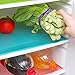 E-lishine Multifunctional Refrigerator Pads Non-Slip Moisture Absorption Pad Washable Can Be Cut Refrigerator Mats,Set of 4 (Blue)