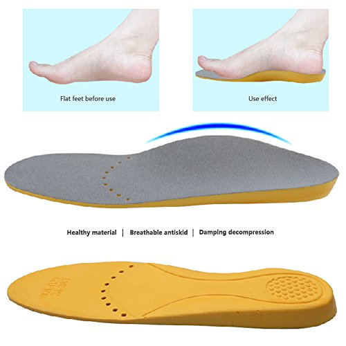 1 Pair Breathable Flatfoot Hind Foot Valgus Orthotic Insoles with Arch