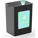 Cesun 4 Gallon Bathroom Trash Can with Lid, Small Automatic Trash Can, Touchless Motion Sensor Garbage Can, Black Plastic Waste Basket for Bathroom, Bedroom, Toilet, Office, Rv
