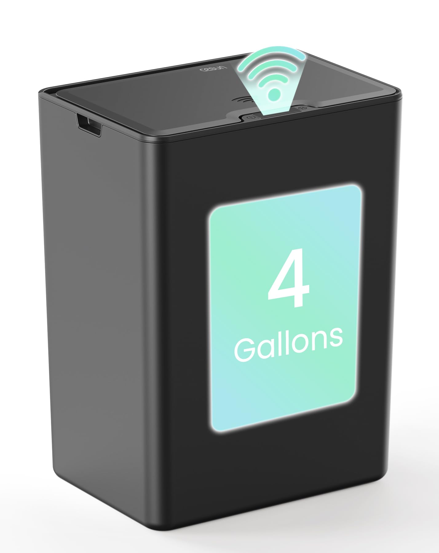 Photo 1 of Cesun 4 Gallon Bathroom Trash Can with Lid, Small Automatic Trash Can, Touchless Motion Sensor Garbage Can, Black Plastic Waste Basket for Bathroom, Bedroom, Toilet, Office, Rv
