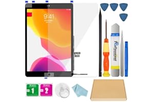 LXUN Upgraded Touch Screen Digitizer for iPad 7th/8th Gen 10.2" 2019 2020 Front Glass Replacement Parts(NO LCD),A2270 A2428 A2429 A2430 A2197 A2198 A2200 with Home Button+Pre-Installed+Repair Tools(Black)