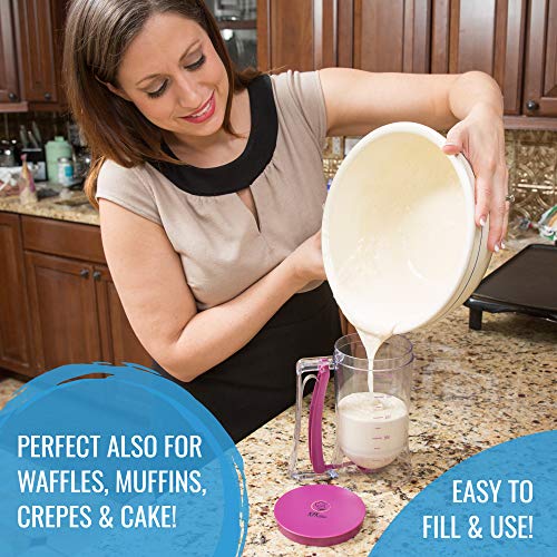Pancake-Cupcake-Batter-Dispenser-Perfect-Baking-Tool-for-Cupcakes-Waffles-Muffin-Mix-Crepes-Cake-or-Any-Baked-Goods-KPKitchen-Easy-Pour-Home-Food-Gadget-Bakeware-Maker-with-Measuring-Label