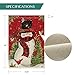 AVOIN Snowman with Buffalo Plaid Scarf Garden Flag Vertical Double Sized, Winter Holiday Christmas Burlap Yard Outdoor Decoration 12.5 x 18 Inch