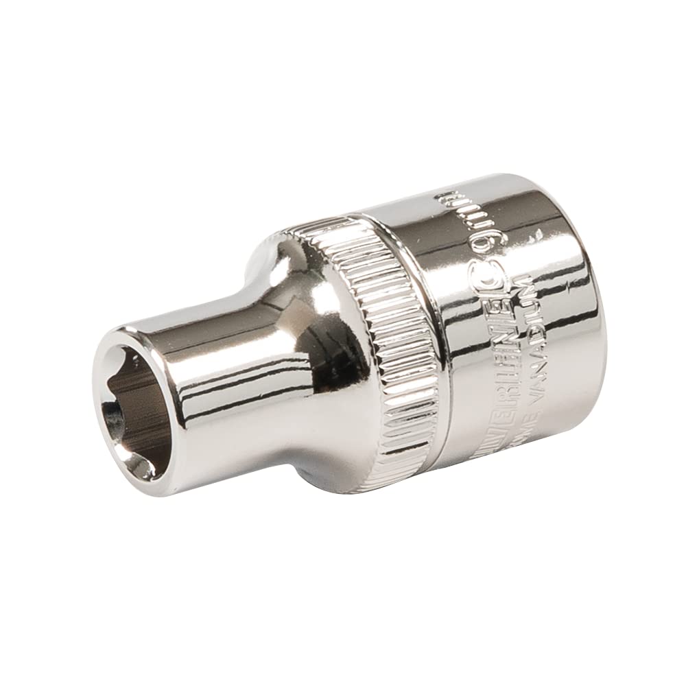 Silverline 801702 Socket 1/2" Drive 6pt Metric 9 mm