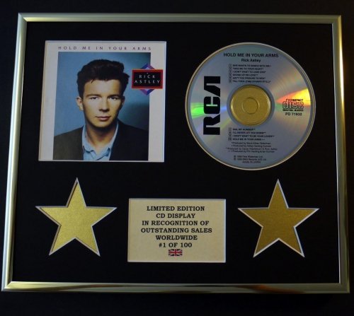 RICK ASTLEY/CD DISPLAY/LIMITED EDITION/COA/HOLD ME IN YOUR ARMS