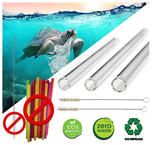 HALMSTER® Premium Glas-Strohhalme | 100% plastikfreies Set aus 14 wiederverwendbaren Glas-Trinkhalmen | unabhängig in DE… – Bild 3