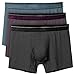 Separatec Men's Separate Pouch Fast Dry Striped Boxer Briefs Underwear 3 Pack(L,Blue/Black/Wine)