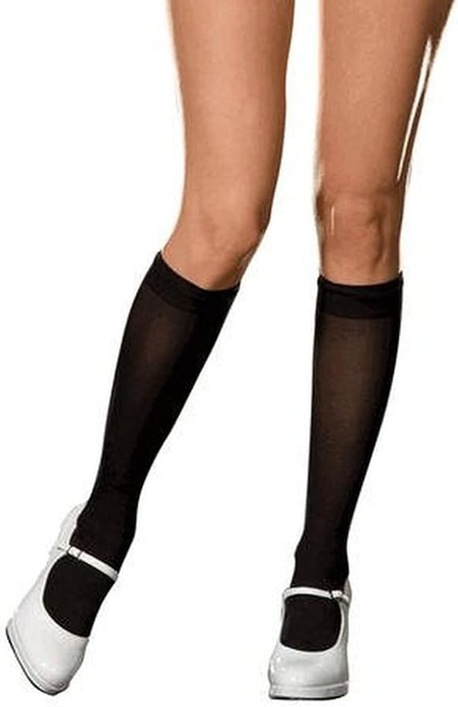 Sheer Black Knee HighsOne Size Adult Exotic Hosiery Clothing