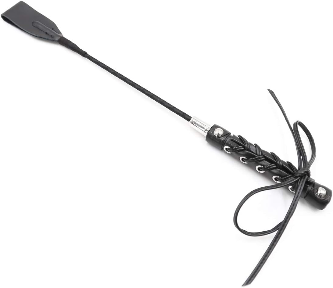18" Real Riding Crop Braided Handle with Genuine Leather Top | Premium Quality Crops | Equestrianism Horse Crop: Sports & Outdoors