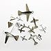 40 PCS Airplane Charms Collection - Antique Silver Bronze Colors Plane Passenger Aircraft Helicopters Aviation Aircraft Fighter Aircraft Pendants fro Jewelry Findings (Airplane HM49)