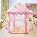 Pink Hexagon Rug for Kids Teepee Tent Mat Missingift Princess Tent Rugs for Girls Hexagonal Play Tent Rug Play Mat Kids Pink Hexagon Pad Mat Coral Velvet 140 x 140 cm (Pink Hexagonal)