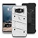 Zizo Samsung Galaxy Note 8 Case, [Bolt Series] Free [Curved Full Glass Screen Protector] Kickstand[12 ft. Military Grade Drop Tested] Holster Note 8