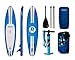 iRocker Paddle Boards Inflatable 11-Feet Long X 6-Inch Thick SUP Package (Blue) …
