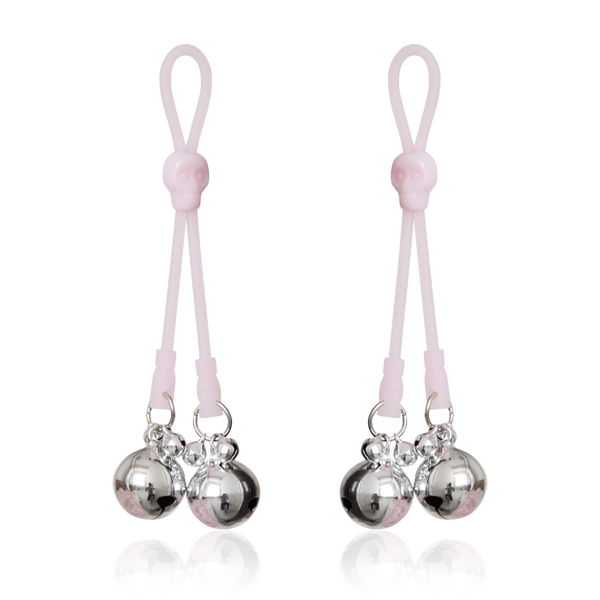 Photo 1 of 2PCS Luminous Nipple Breast Clamps Clips Bells Rings for Women Adjustable Non Piercing Nipple Noose Ring Bar Nipple Rings Adjustable Jewelry