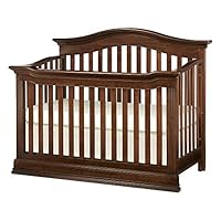 Baby Cache Natural Hardwood 4-in-1 Convertible Crib | Multigenerational Quality & Design | Kiln-dried & Hand-Crafted Construction | Montana Collection, Brown Sugar