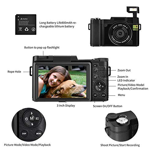 Digital Camera Camcorder WiFi Video Camcorders Vlogging Camera Full HD